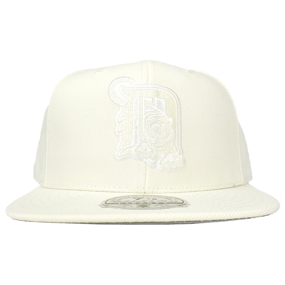 Detroit Tigers Mitchell & Ness MLB Fitted 7 3/8 Liberty Hat‎ Cap Cream NWT